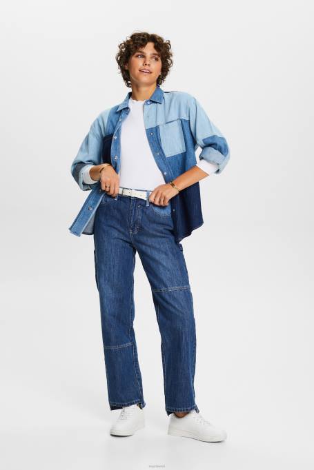 Esprit pikk varrukas naised valge pikkade varrukatega kaelusega topp Z24R32