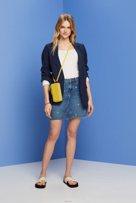 Esprit pikk varrukas naised valkjas soonik pikkade varrukatega topp Z24R89