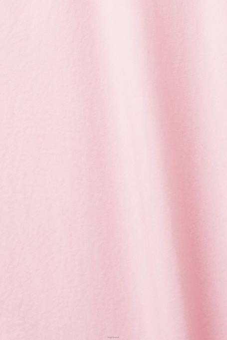 Esprit pluusid naised heleroosa ülisuur valge puuvillane pluus Z24R407