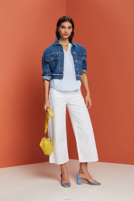 Esprit pluusid naised helesinine tekstuuriga lühikeste varrukatega pluus Z24R118