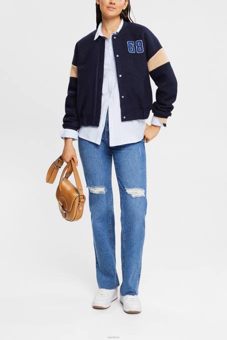 Esprit pluusid naised helesinine triibuline pluus Z24R552