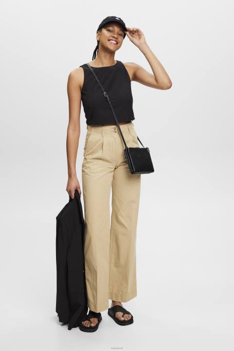 Esprit pluusid naised must kärbitud varrukateta pluus Z24R307