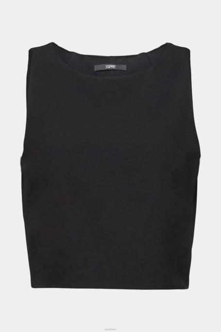 Esprit pluusid naised must kärbitud varrukateta pluus Z24R307