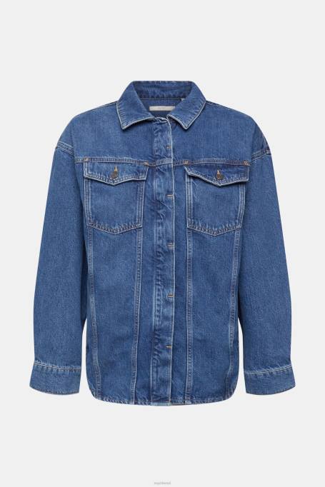 Esprit pluusid naised sinine keskmine pesu denimpluus Z24R396
