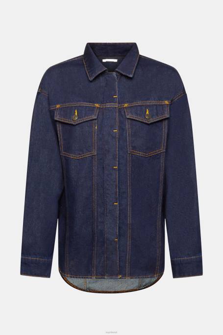 Esprit pluusid naised sinine loputus denimpluus Z24R395