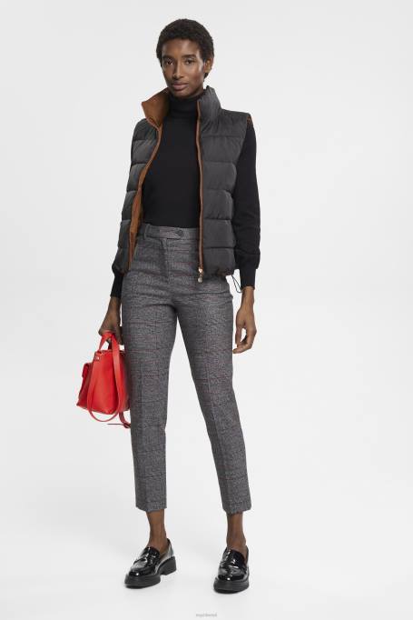 Esprit püksid ja püksid naised antratsiit kõrged ruudulised püksid Z24R249