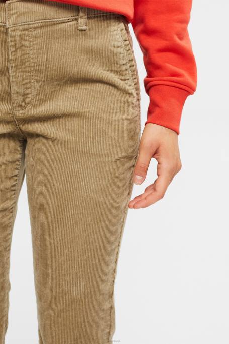 Esprit püksid ja püksid naised kahvatu khaki nöörist püksid Z24R346
