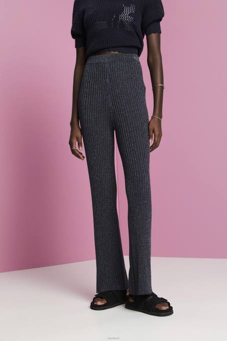 Esprit püksid ja püksid naised merevägi sädeleva efektiga kootud püksid Z24R259