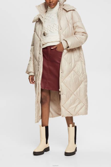 Esprit seelikud naised bordeaux punane nahast efektiga midiseelik Z24R444