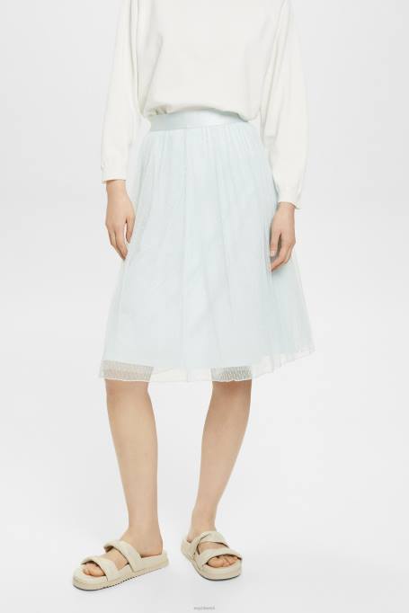 Esprit seelikud naised hele vesiroheline Säraefektiga midiseelik Z24R268