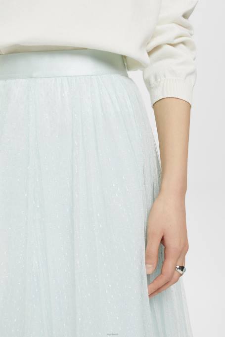 Esprit seelikud naised hele vesiroheline Säraefektiga midiseelik Z24R268