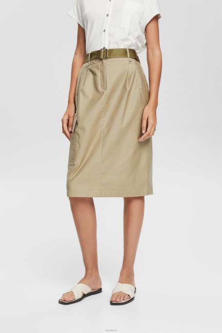 Esprit seelikud naised kahvatu khaki cargo stiilis midi seelik Z24R535