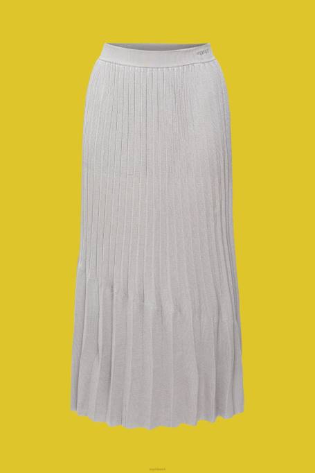 Esprit seelikud naised keskmine hall plisseeritud midi seelik Z24R481