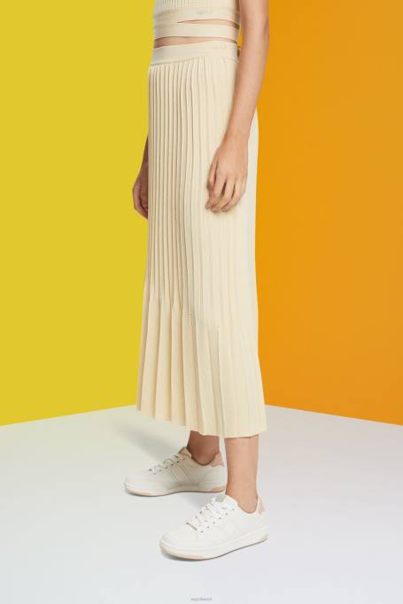 Esprit seelikud naised liiv plisseeritud midi seelik Z24R483