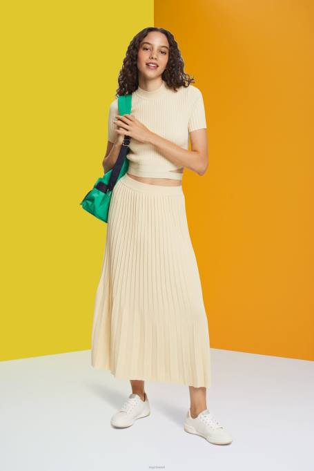 Esprit seelikud naised liiv plisseeritud midi seelik Z24R483