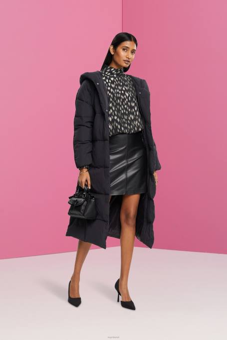 Esprit seelikud naised must kunstnahast miniseelik Z24R400