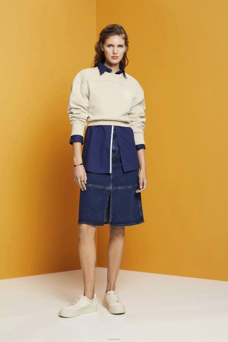 Esprit seelikud naised sinine keskmine pesu põlvini teksaseelik Z24R269