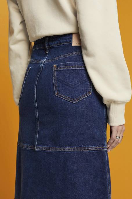 Esprit seelikud naised sinine keskmine pesu põlvini teksaseelik Z24R269