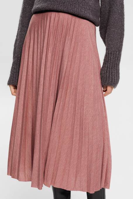 Esprit seelikud naised terrakota plisseeritud midi seelik Z24R433