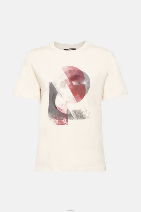 Esprit t-särgid naised alasti logoga T-särk, tencel segu Z24R441
