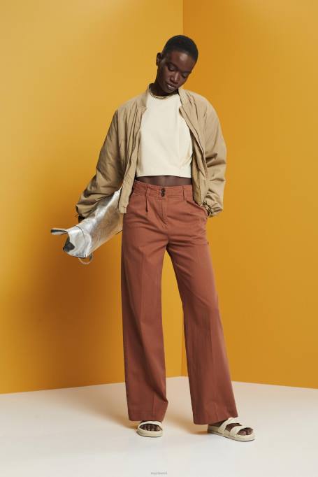 Esprit t-särgid naised beež kärbitud t-särk Z24R195