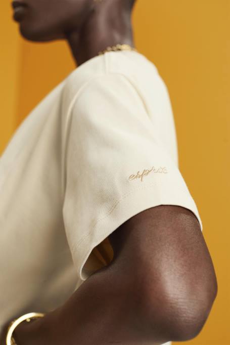 Esprit t-särgid naised beež kärbitud t-särk Z24R195