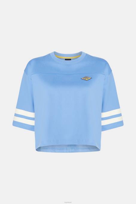 Esprit t-särgid naised helesinine lavendel kärbitud ülikooli logoga ragbi tee Z24R414