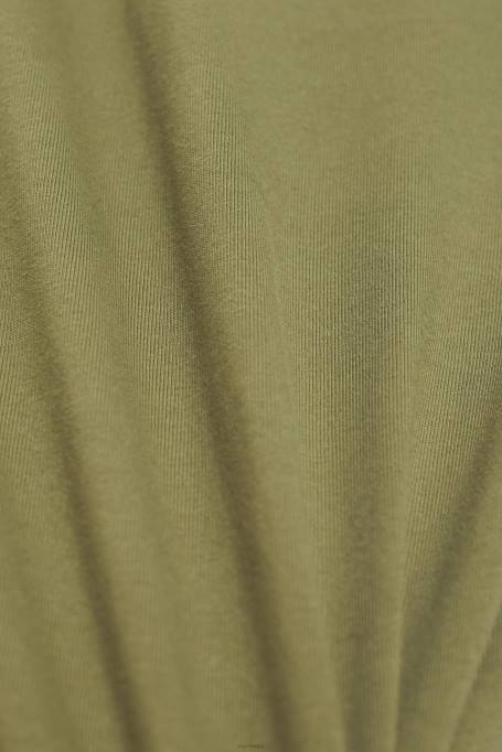 Esprit t-särgid naised oliiv puuvillane t-särk trükitud logoga Z24R144
