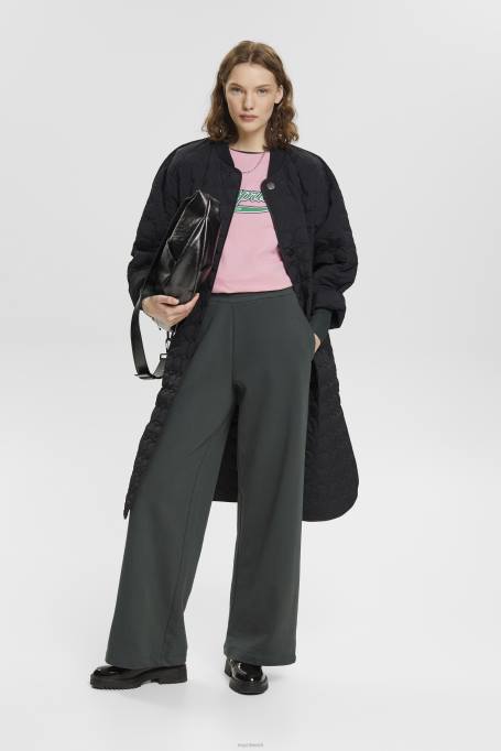 Esprit t-särgid naised roosa puuvillane t-särk trükitud logoga Z24R146