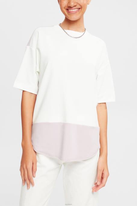 Esprit t-särgid naised valkjas kahevärviline t-särk Z24R393