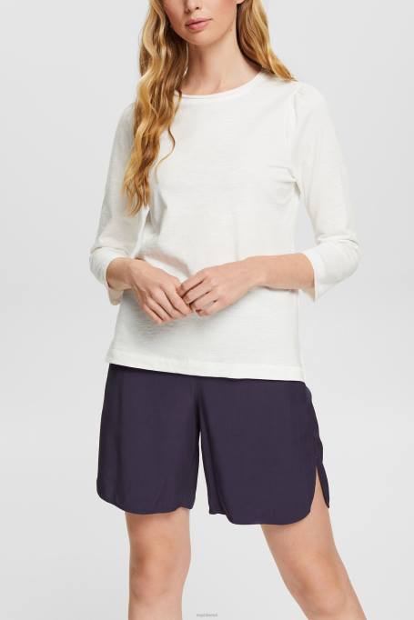 Esprit t-särgid naised valkjas vabaaja puuvillane slub t-särk Z24R539