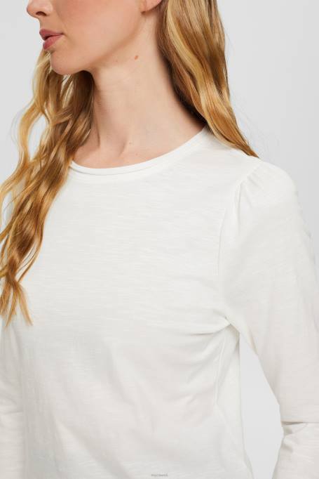 Esprit t-särgid naised valkjas vabaaja puuvillane slub t-särk Z24R539