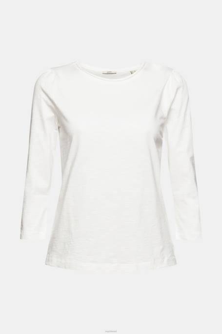Esprit t-särgid naised valkjas vabaaja puuvillane slub t-särk Z24R539