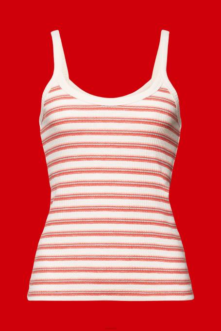Esprit tank naised pastelne roosa triibuline soonik paak Z24R103