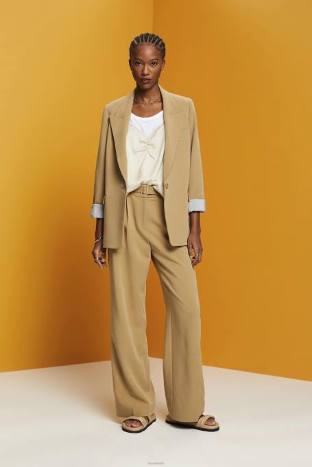 Esprit üleval naised hele taupe satiinist rihmaga topp Z24R355