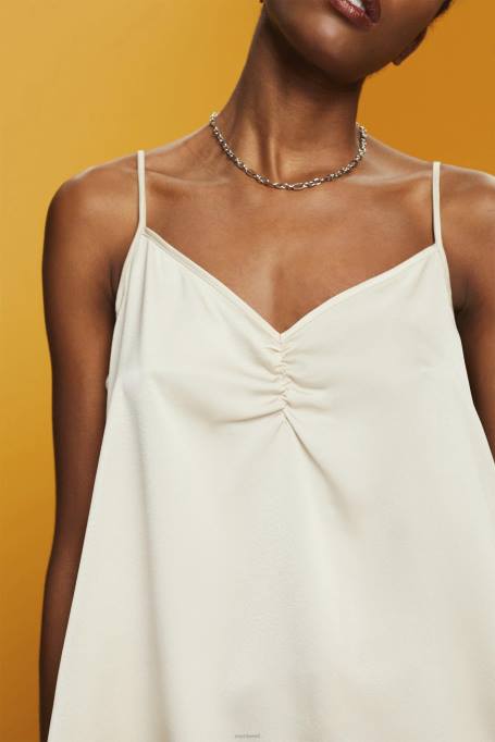 Esprit üleval naised hele taupe satiinist rihmaga topp Z24R355