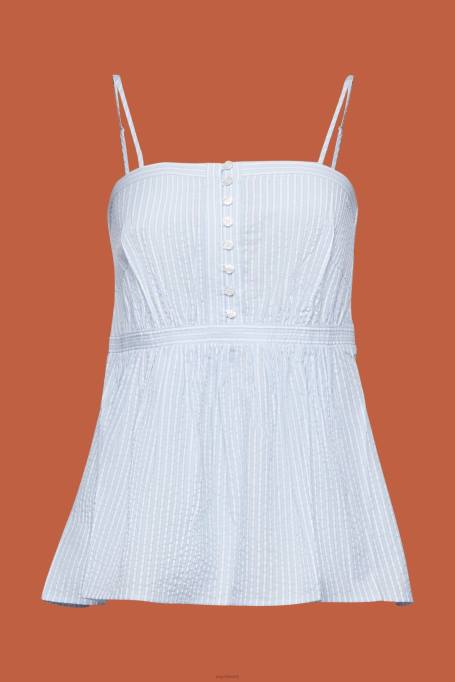 Esprit üleval naised helesinine tekstureeritud cami top Z24R225