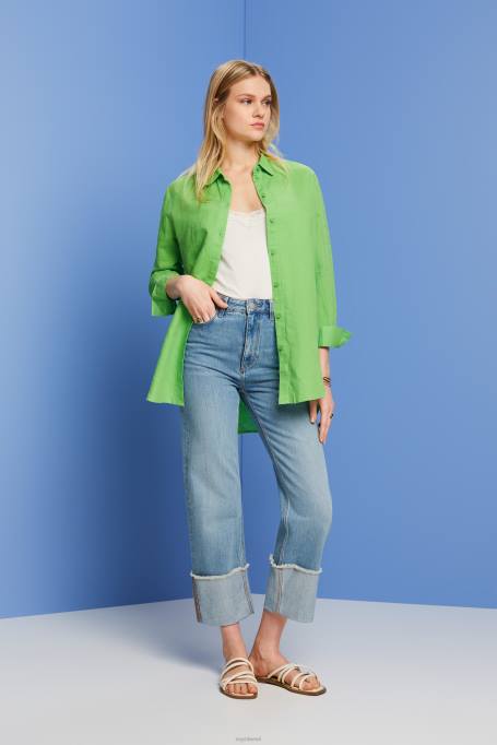 Esprit üleval naised jää jersey top koos pitsiga Z24R140