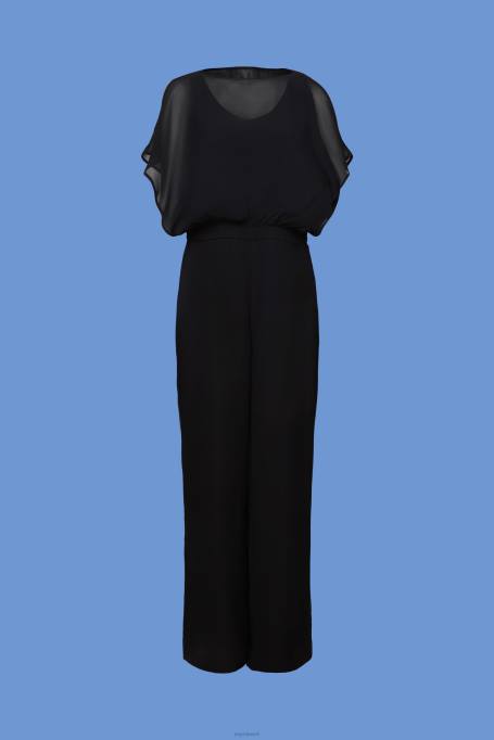 Esprit ülikond naised must taaskasutatud: pikk šifoonist kombinesoon Z24R75