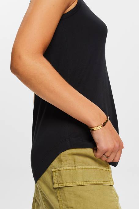 Esprit vest naised must viskoosist vesti ülaosa Z24R260